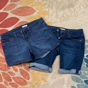 Two Pairs of Size 9 Jean Shorts